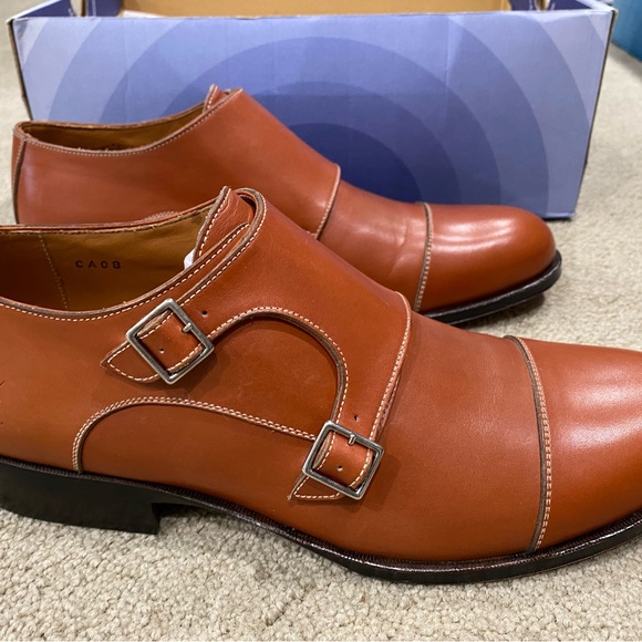 John Fluevog Connoisseurs “Herbert” monkstrap shoes in Cognac, Men’s 10.5 NEW main image 8